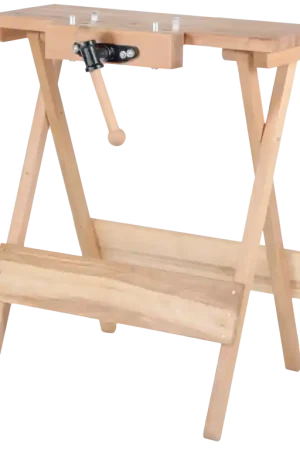 Pinie Mobile Worktable - Inklapbare werktafel 20 mm-gaten met bankschroef! - Een soort mini werkbank - Nu beschikbaar