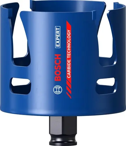 Professionele kwaliteit | Bosch Accessoires EXPERT Construction Material Power Change Plus Gatzaag 80 x 60 mm - 2608901936