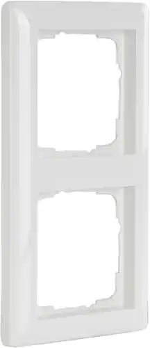 Aanrader | Gira System 55 Afdekraam Inbouw 2-voudig Polarwit - 66.051.22