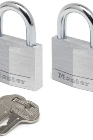 Masterlock 2 x 30mm - 18mm hardened steel shackle, 5mm diam. - double locking - 4 - 9130EURT | Topdeal