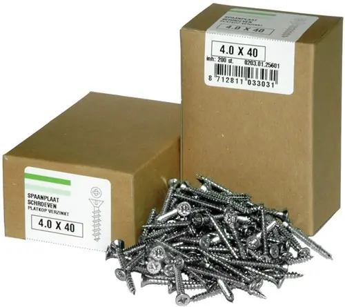Nu beschikbaar - Hoenderdaal Houtschroef Messing Blank Bk Zs Din96 3.0X35 200 stuks - 0111.20.13420