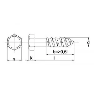 Kobout 4571A208040 houtdraadbout DIN 571 RVS A2 8x40 mm - Aanbieding